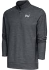 Main image for Antigua MIT Engineers Mens Charcoal Gambit Long Sleeve 1/4 Zip Pullover