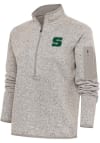 Main image for Antigua Slippery Rock Womens Oatmeal Fortune 1/4 Zip Pullover