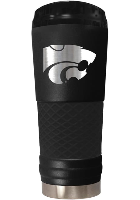 Black K-State Wildcats Stealth 24oz Powder Coated Stainless Steel Tumbler
