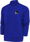 Main image for Antigua Golden State Warriors Mens Blue Metallic Logo Generation Big and Tall Qtr Zip