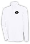 Main image for Antigua Boston Celtics Mens White Metallic Logo Hunk Long Sleeve 1/4 Zip Pullover