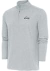 Main image for Antigua Los Angeles Lakers Mens Grey Metallic Logo Hunk Long Sleeve 1/4 Zip Pullover
