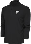 Main image for Antigua Chicago Bulls Mens Grey Metallic Logo Tribute Long Sleeve 1/4 Zip Pullover