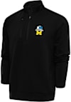 Main image for Mens Michigan Wolverines Black Antigua 2023 Big Ten Champions Generation Qtr Zip Pullover