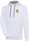 Main image for Mens Michigan Wolverines White Antigua 2023 Big Ten Champions Victory Hooded Sweatshirt