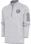 Main image for Antigua Detroit Pistons Mens Grey Metallic Logo Fortune Long Sleeve 1/4 Zip Pullover