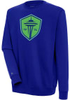 Main image for Antigua Seattle Sounders FC Mens Blue Victory Long Sleeve Crew Sweatshirt