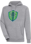Main image for Antigua Seattle Sounders FC Mens Grey Victory Long Sleeve Hoodie