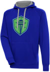Main image for Antigua Seattle Sounders FC Mens Blue Victory Long Sleeve Hoodie