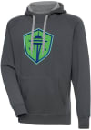 Main image for Antigua Seattle Sounders FC Mens Charcoal Victory Long Sleeve Hoodie
