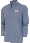 Main image for Antigua New York Giants Mens Navy Blue Hunk Long Sleeve 1/4 Zip Pullover