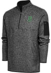 Main image for Antigua Dartmouth Big Green Mens Black Fortune Long Sleeve 1/4 Zip Fashion Pullover