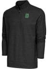 Main image for Antigua Dartmouth Big Green Mens Black Gambit Long Sleeve 1/4 Zip Pullover