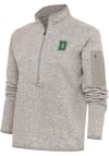 Main image for Antigua Dartmouth Big Green Womens Oatmeal Fortune 1/4 Zip Pullover