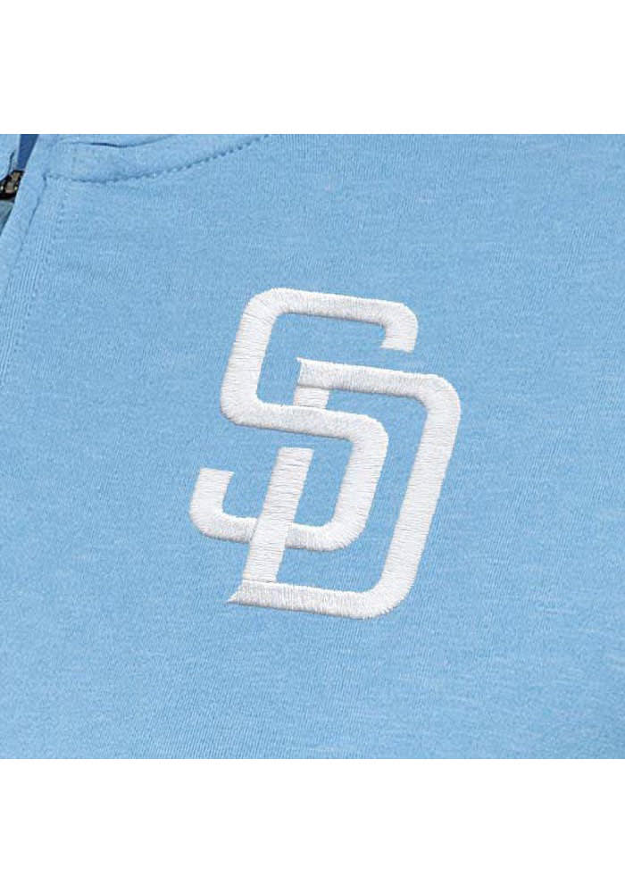 papa San Diego Padres Cutter & Buck Stealth Heathered Quarter Zip