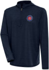 Main image for Antigua Chicago Cubs Mens Navy Blue Tidy Long Sleeve 1/4 Zip Pullover