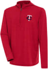 Main image for Antigua Minnesota Twins Mens Red Tidy Long Sleeve 1/4 Zip Pullover