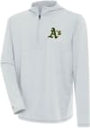 Main image for Antigua Oakland Athletics Mens Grey Tidy Long Sleeve 1/4 Zip Pullover