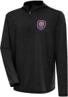 Main image for Antigua Orlando City SC Mens Black Tidy Long Sleeve 1/4 Zip Pullover