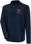 Main image for Antigua Real Salt Lake Mens Navy Blue Tidy Long Sleeve Qtr Zip Pullover