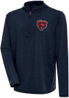Main image for Antigua Chicago Bears Mens Navy Blue Tidy Long Sleeve 1/4 Zip Pullover