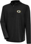 Main image for Antigua Green Bay Packers Mens Black Tidy Long Sleeve 1/4 Zip Pullover