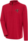 Main image for Antigua Tampa Bay Buccaneers Mens Red Tidy Long Sleeve 1/4 Zip Pullover