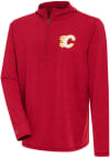 Main image for Antigua Calgary Flames Mens Red Tidy Long Sleeve 1/4 Zip Pullover