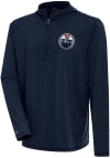 Main image for Antigua Edmonton Oilers Mens Navy Blue Tidy Long Sleeve Qtr Zip Pullover