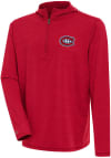 Main image for Antigua Montreal Canadiens Mens Red Tidy Long Sleeve 1/4 Zip Pullover