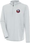 Main image for Antigua New York Islanders Mens Grey Tidy Long Sleeve 1/4 Zip Pullover