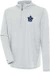 Main image for Antigua Toronto Maple Leafs Mens Grey Tidy Long Sleeve 1/4 Zip Pullover