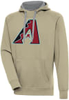 Main image for Antigua Arizona Diamondbacks Mens Khaki Full Front Victory Long Sleeve Hoodie