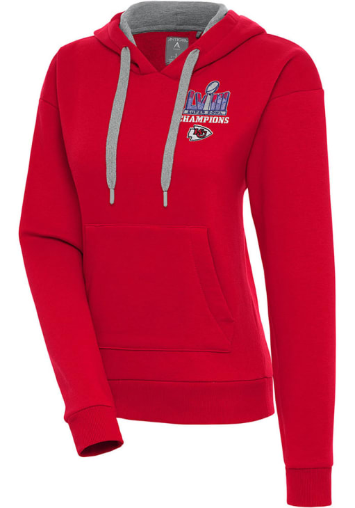 Women's Windy City Bulls Antigua Red Victory Pullover Hoodie