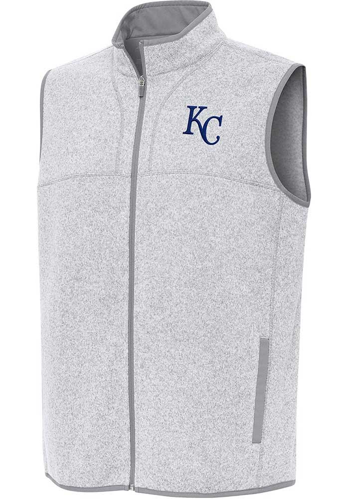 Antigua Kansas City Royals Mens LIGHT GREY HEATHER Fortune