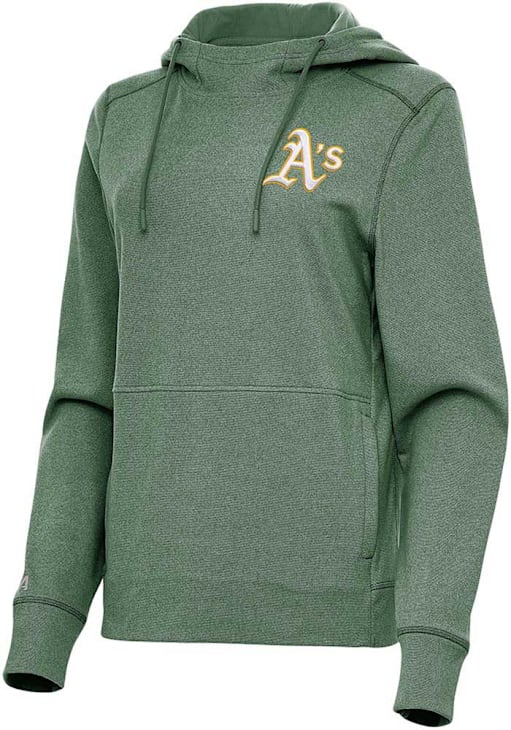 Antigua Oakland Athletics Womens DARK PINE HEATHER Justice Hoodie