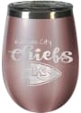 Kansas City Chiefs 10oz Rose Gold Stemless Wine Stainless Steel Tumbler - Pink