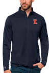 Main image for Antigua Illinois Fighting Illini Mens Navy Blue Tribute Long Sleeve 1/4 Zip Pullover