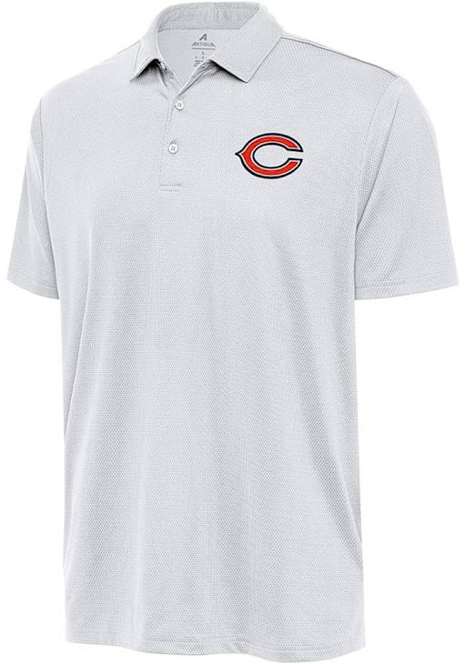 Chicago Bears Antigua WHITE MULTI Ellipse Big and Tall Golf Shirt