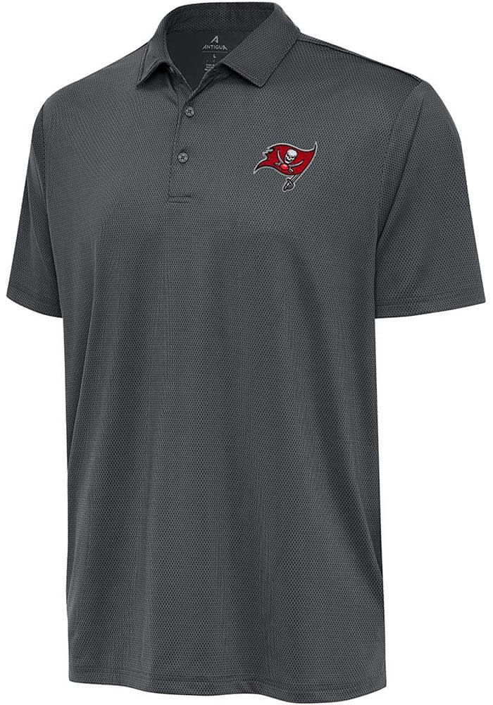 Antigua Tampa Bay Buccaneers Grey Ellipse Big and Tall Polo