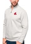 Main image for Antigua Boston Red Sox Mens Grey Gambit Long Sleeve 1/4 Zip Pullover
