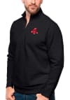 Main image for Antigua Boston Red Sox Mens Black Gambit Long Sleeve 1/4 Zip Pullover