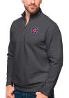 Main image for Antigua Chicago Cubs Mens Charcoal Gambit Long Sleeve 1/4 Zip Pullover