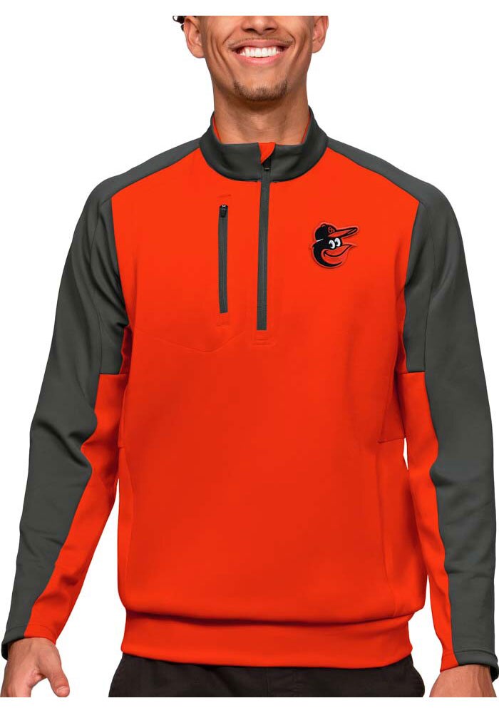 Antigua Baltimore Orioles Mens ORANGE Team Pullover - 13311172