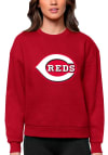 Main image for Antigua Cincinnati Reds Womens Red Victory Crew Sweatshirt