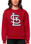Main image for Antigua St Louis Cardinals Womens Red Victory Crew Sweatshirt