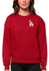 Main image for Antigua Los Angeles Dodgers Womens Red Victory Crew Sweatshirt