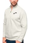 Main image for Antigua Utah Jazz Mens Oatmeal Gambit Long Sleeve Qtr Zip Pullover