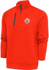 Main image for Antigua Connecticut Sun Mens Orange Generation Long Sleeve 1/4 Zip Pullover