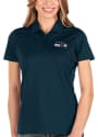 Seattle Seahawks Womens Antigua Balance Polo Shirt - Navy Blue